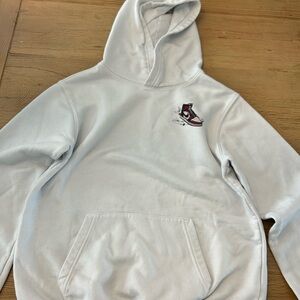Air Jordan White Hoodie with Sneaker Graphic